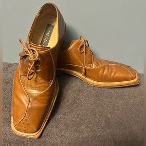 Mezlan Mens Lizard Oxford Shoes in Brown!